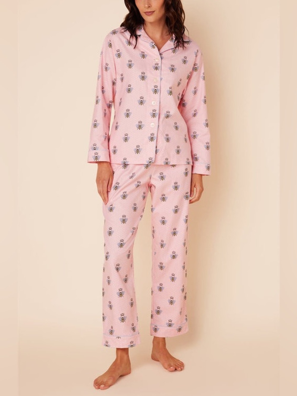 THE CAT’S Flannel Pajama in Queen Bee Pink